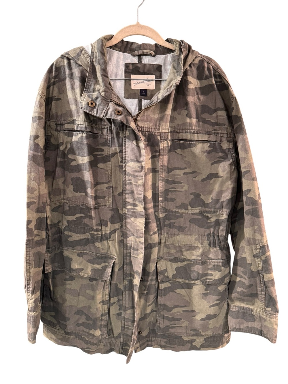 Universal Thread Camo Jacket in Olive and Khaki